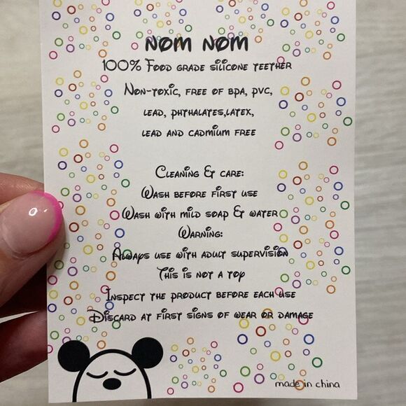 NEW- ALOHA- bead letters- pacifier clip. Blue - Picture 2 of 2